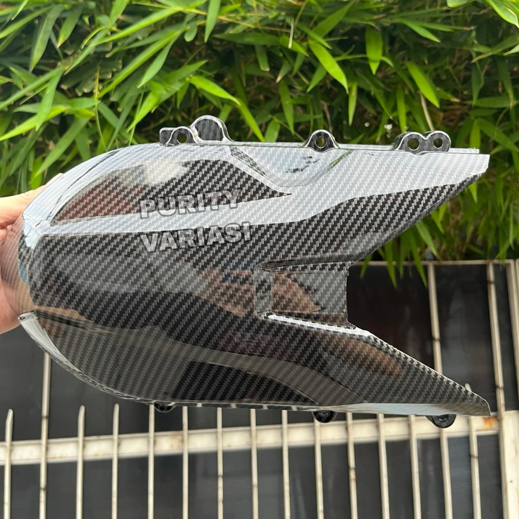 Cover Tutup Cvt/Mika Carbon Hitam Kilat Penutup Cvt Motor Beat Deluxe/Beat Street/Scoopy/Genio New