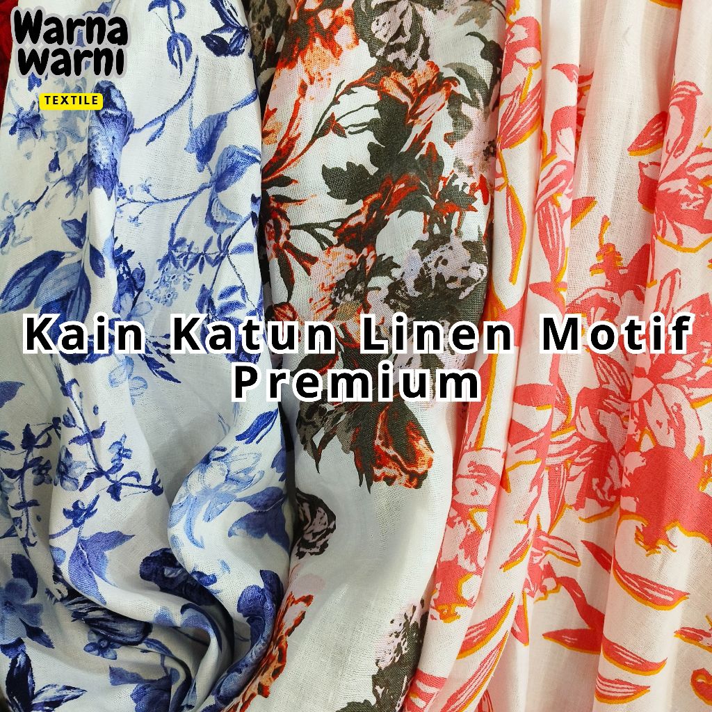 PROMO Kain Katun Linen Motif Premium/Kain Katun Linen Motif/Kain Katun Linen/Kain Katun Linen Metera