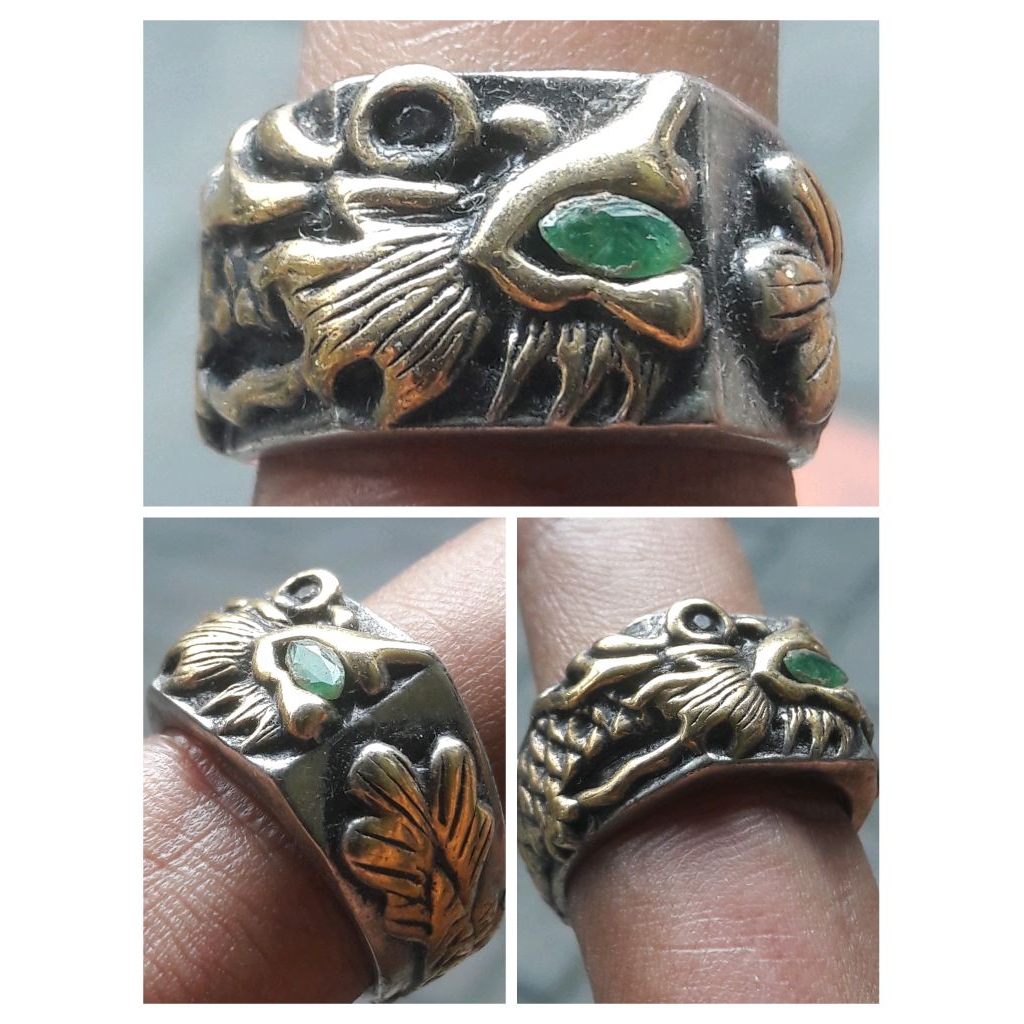 natural Zamrud Colombia ring naga