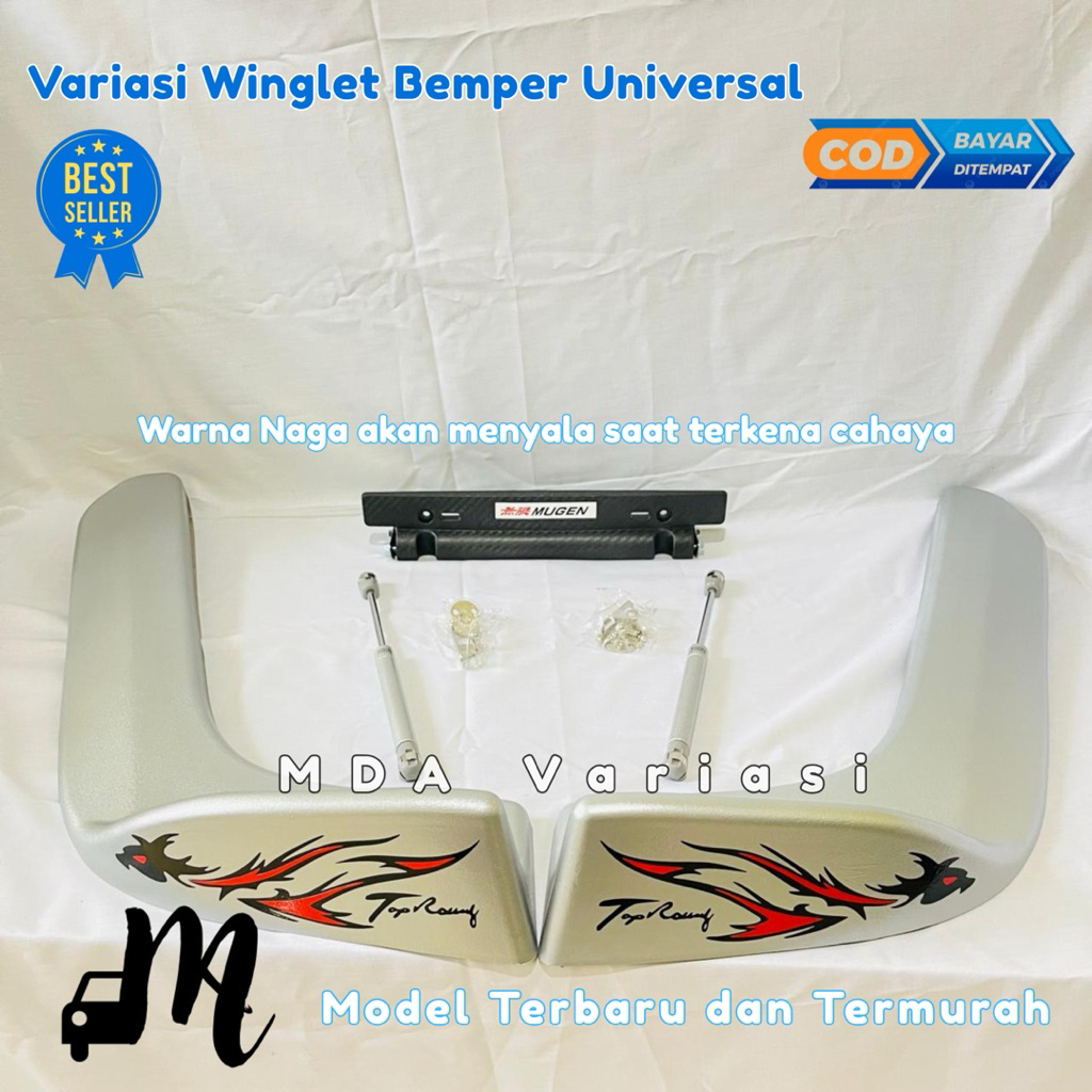 [COD] Winglet Bumper Variasi UNIVERSAL Bumper Mobil Pick Up/Truk/Engkel Bus