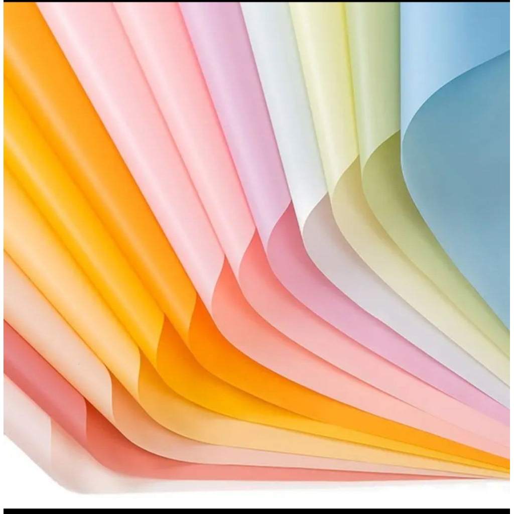 

MGM flower Wrapping paper full color cellophane kertas bunga polos kertas bouquet dekor ecer KB30 ready color yellow