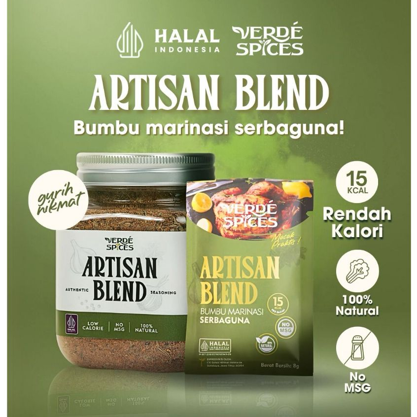 

Verde Spices Bumbu Marinasi Diet Healthy Dry Rub Rendah Kalori Rempah BBQ Serbaguna - Artisan Blend