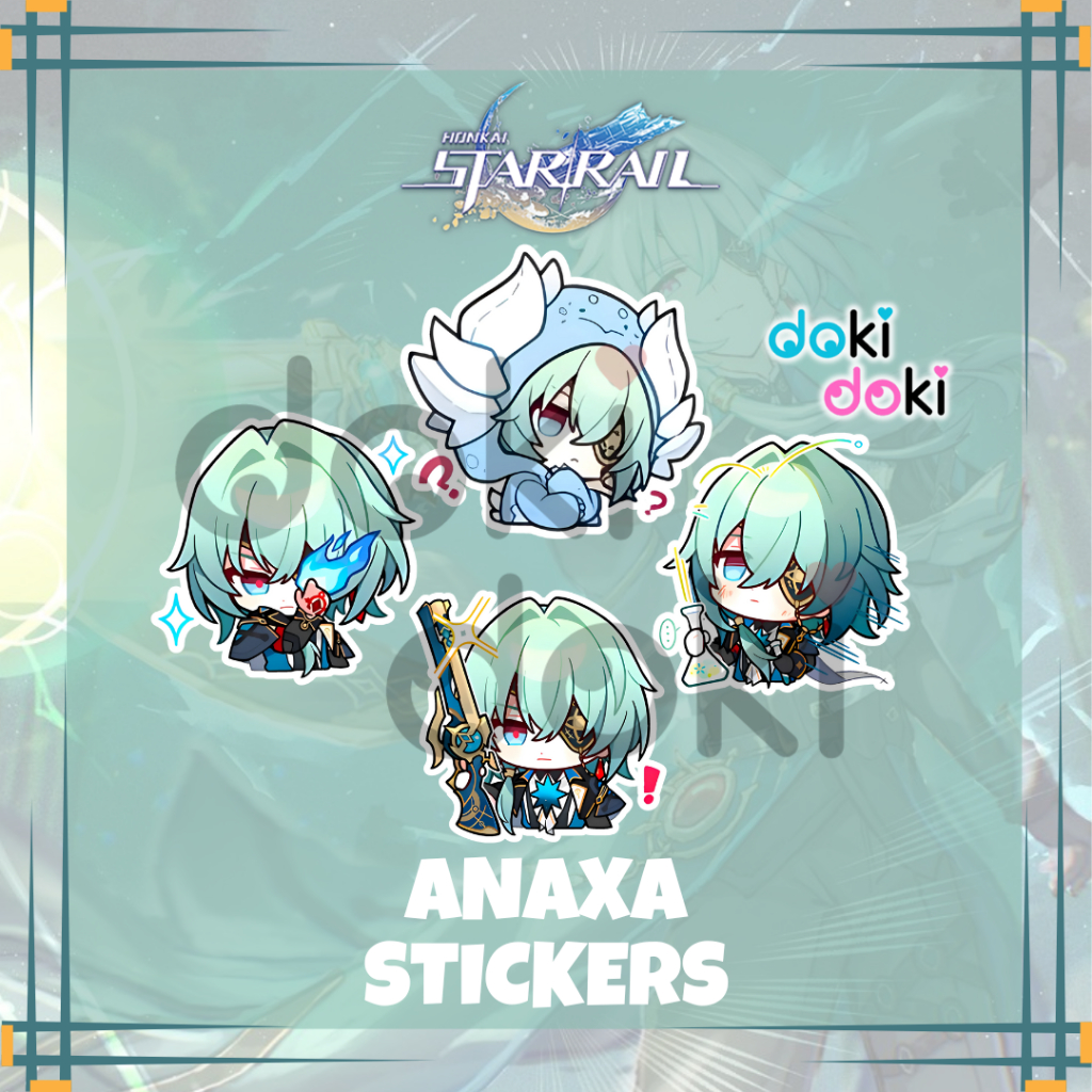 

8 PCS STICKER ANAXA HONKAI STAR RAIL STIKER VINYL WATERPROOF