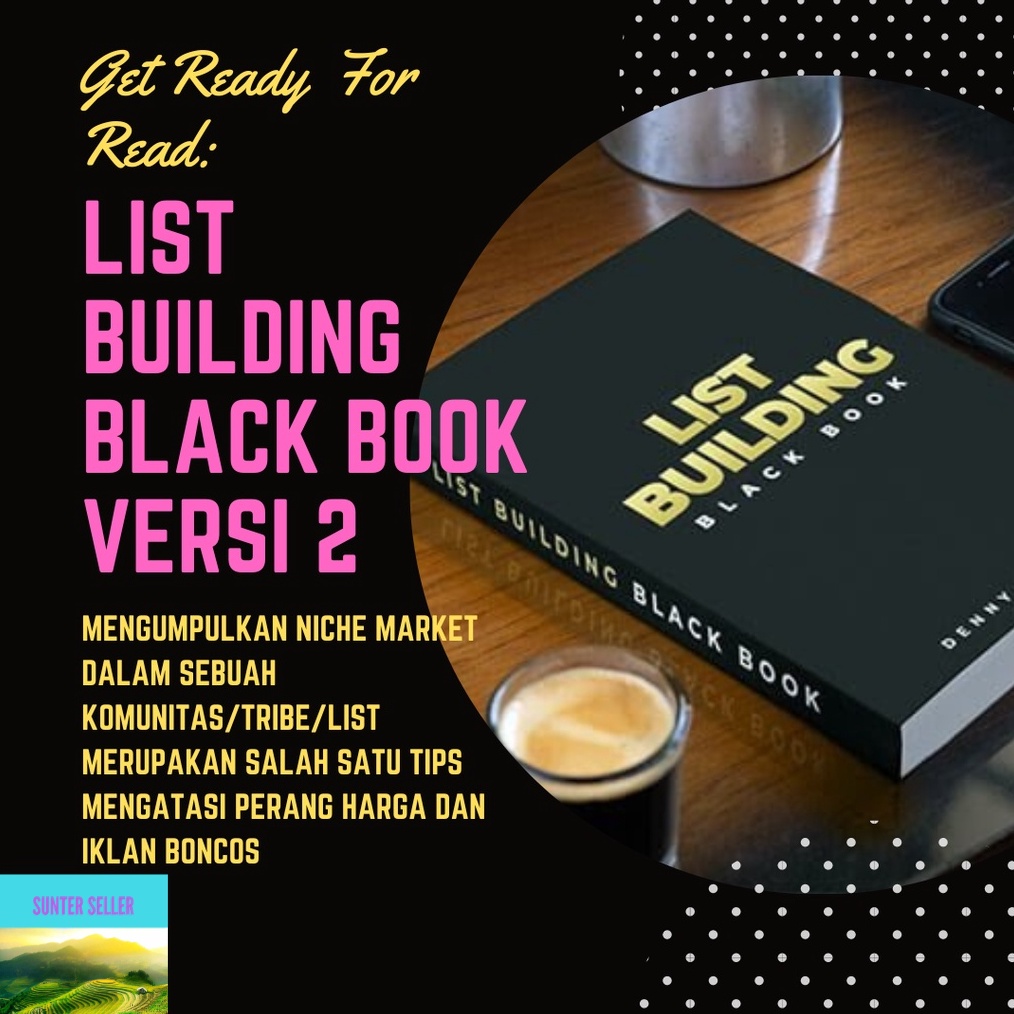 KODE S46N Buku Bisnis List Building Black Book Original Denny Santoso