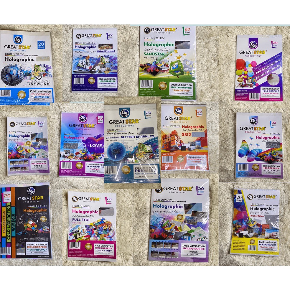 

KODE H3J Cold Lamination Film Holografic VARIASI