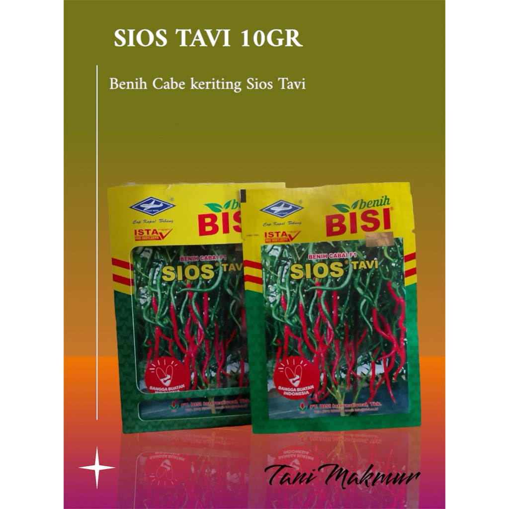 Benih Cabe Keriting SIOS TAVI 10GR 100%Original