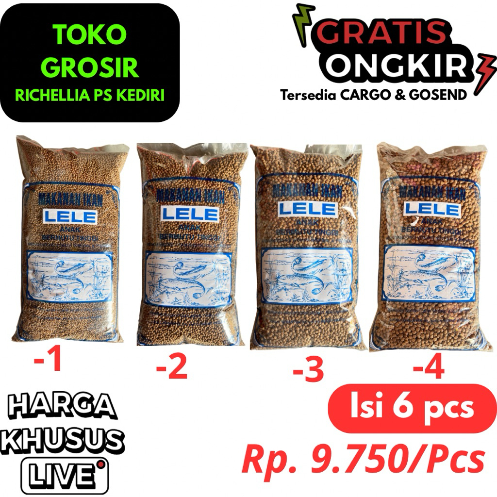 Pakan Ikan Umum (Gurami, Nila, Lele, Bandeng)