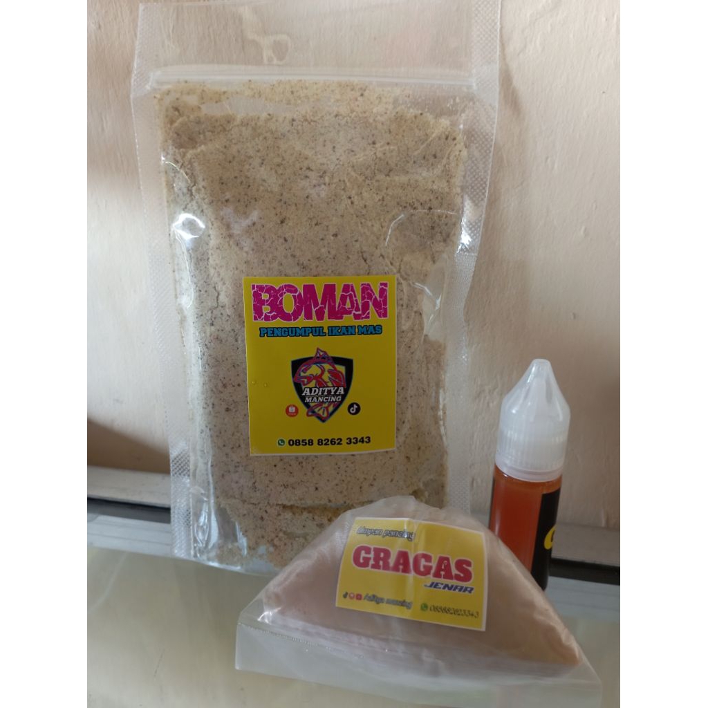 PAKET UMPAN ESSEN DAN BOMAN IKAN MAS