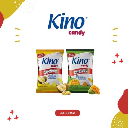 

(PAKET ISI 5)Permen Kino Candy Chewey Mangga Arumanis/Durian Bangkok 125gr