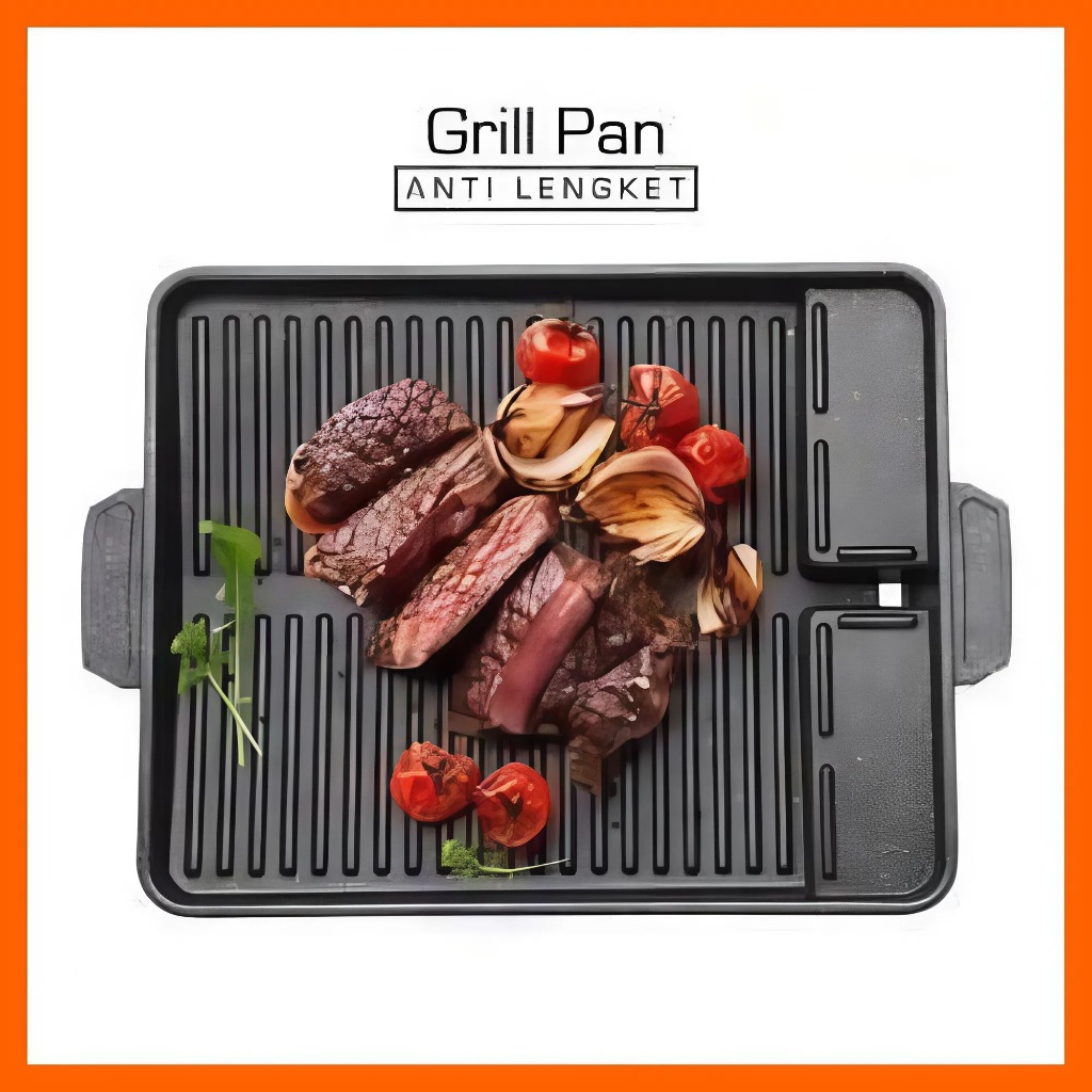 Korean Grill Pan Anti Lengket / Alat Panggang Grill Pan / Barberque Grill Pan Yakiniku korean grill