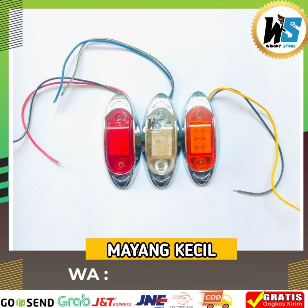 Lampu Mayang LED Kecil 24 Volt/Lampu LED Bak Samping Truk 24 Volt
