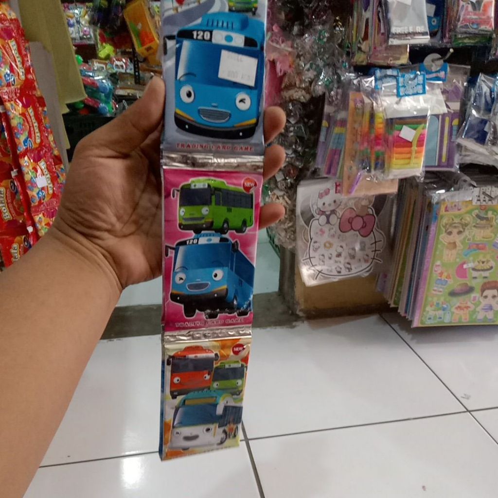Mainan kartu poil bus Tayo/Treding card game bus Tayo 1/2lusin