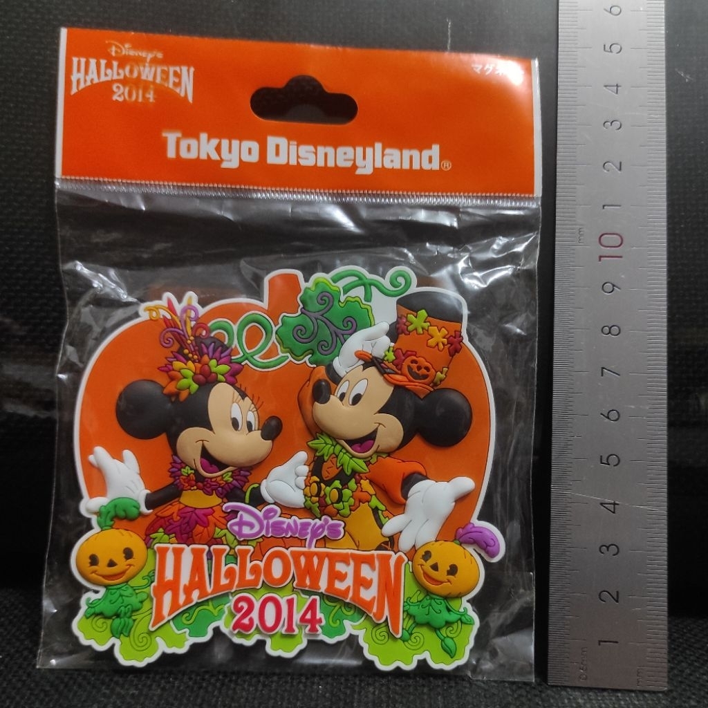 Souvenir Magnet Kulkas Tokyo Disney Resort Disneyland Halloween 2014 Original Jepang