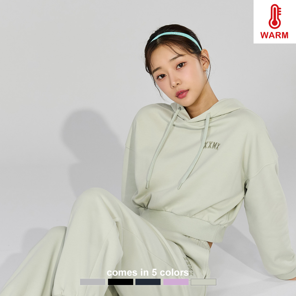 XEXYMIX Warm Cotton Crop Hoodie Olahraga Wanita - XTFHD02H4