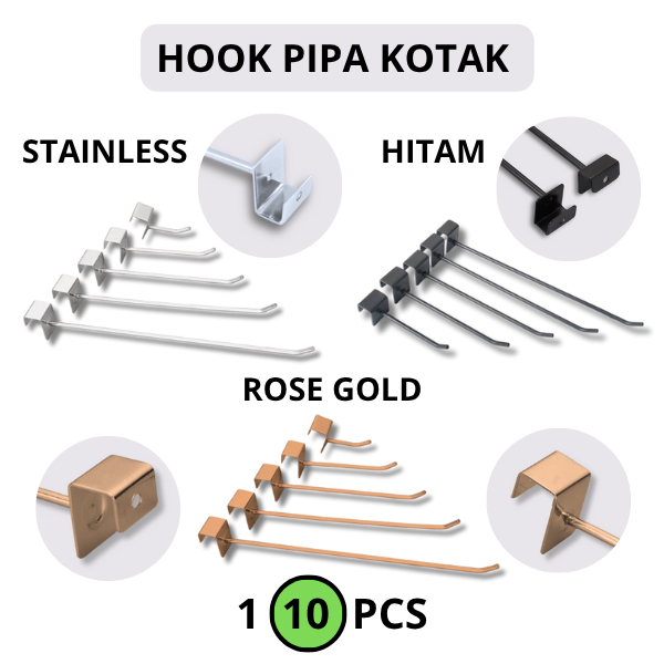 HUK/HOOK Pipa Kotak/Cantolan Ram Kawat Besi Stainless Harga/10pcs