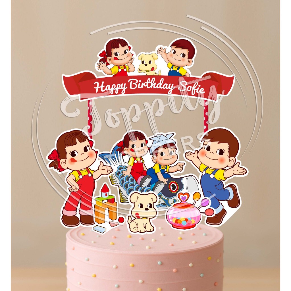 Topper cake kue ulang tahun birthday Peko chan