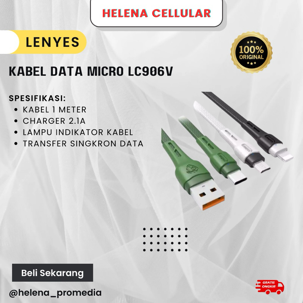 Kabel Data Lenyes Micro LC906V