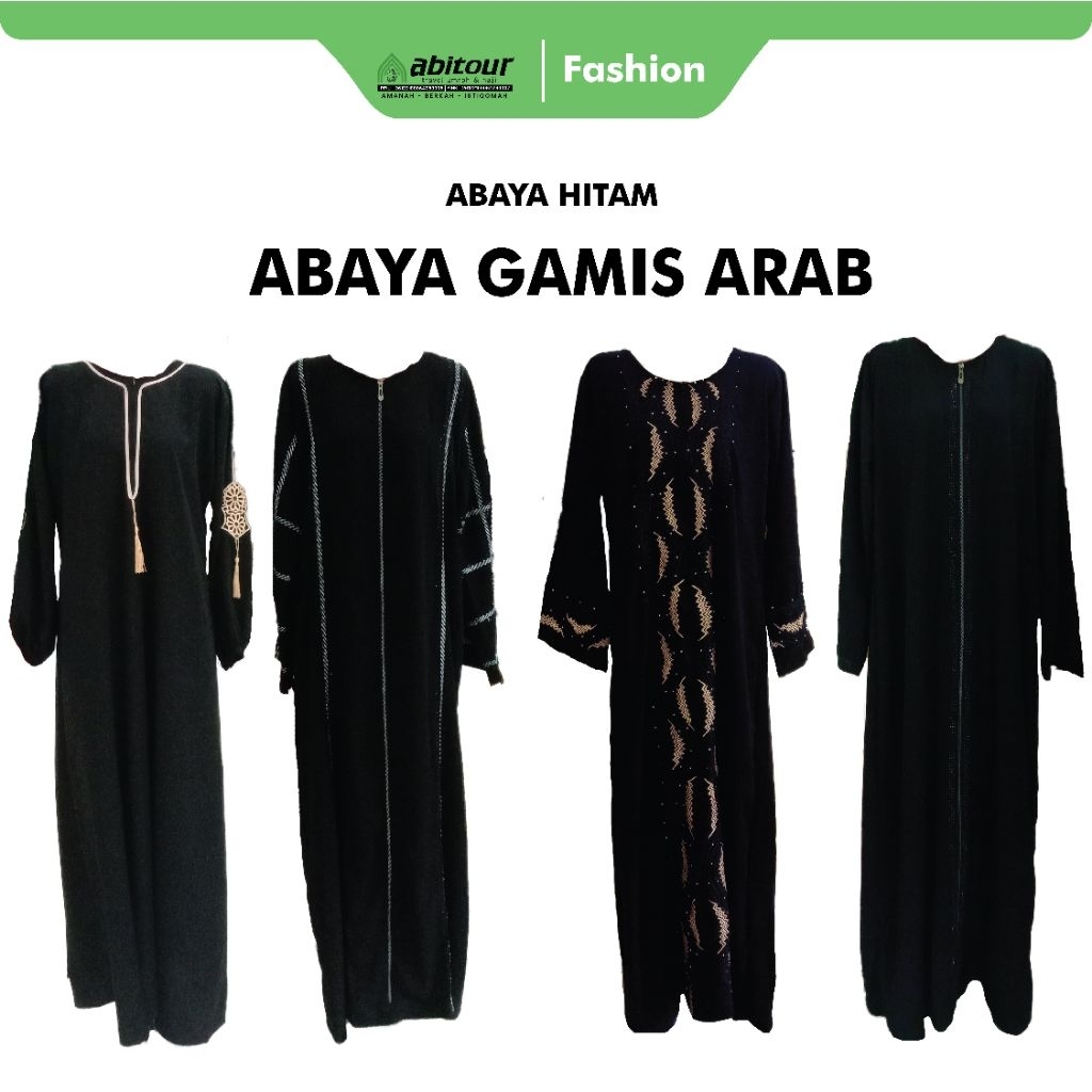 Abaya Bordir Gamis Arab Hitam Abaya Hitam Turkey Bordir - Abaya Basic Syari List - Abaya Medina Luxe