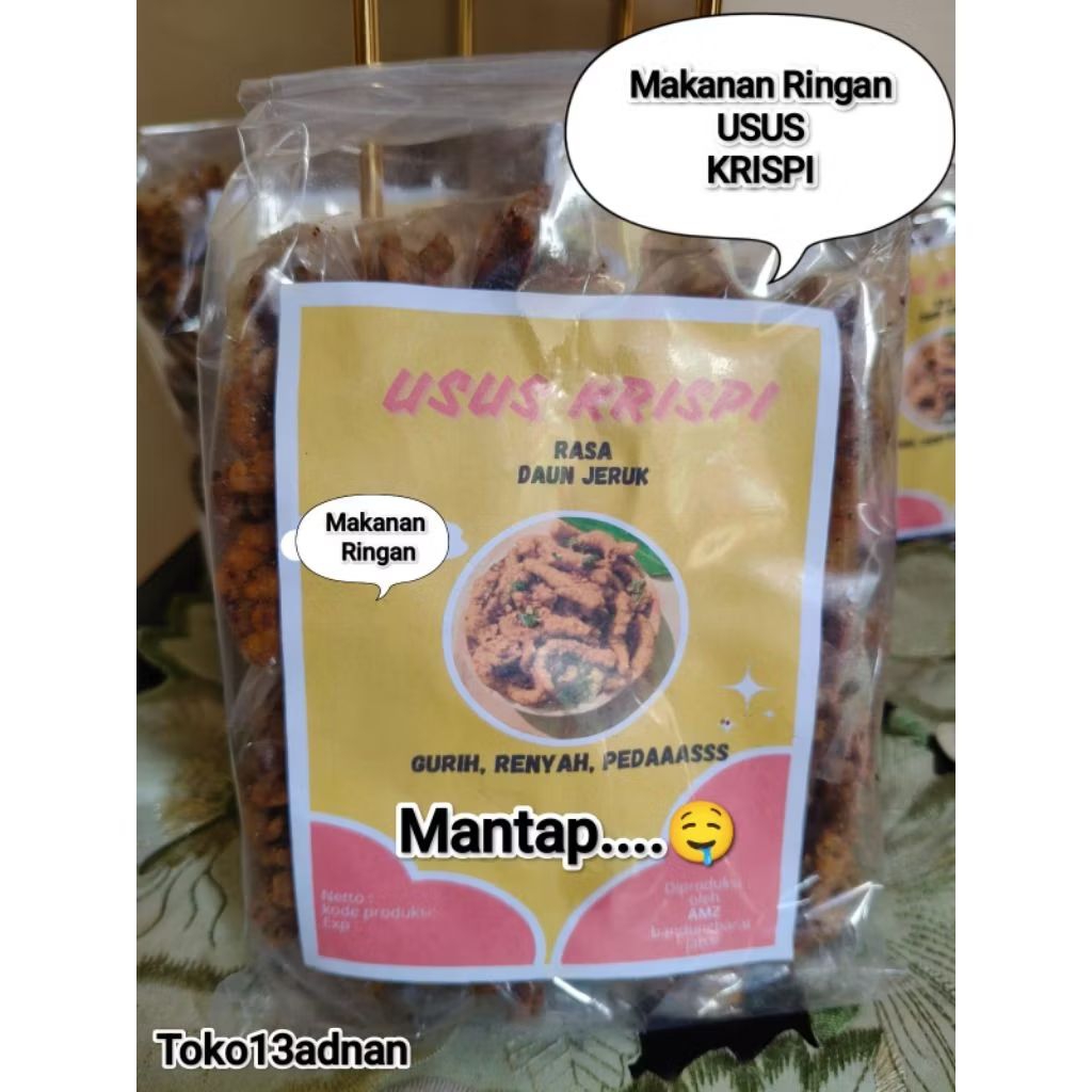 

Makanan Usus Krispi 1 Pak 12 Pcs