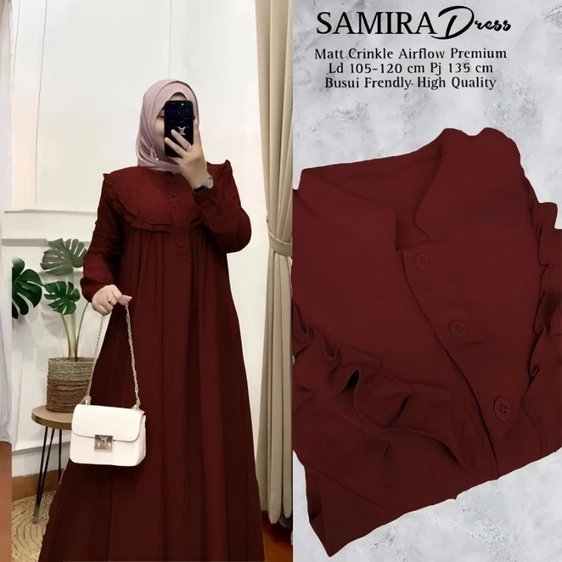 SAMIRA DRESS CRINKLE AIRFLOW JUMBO - GAMIS CRINKLE AIRFLOW PREMIUM
