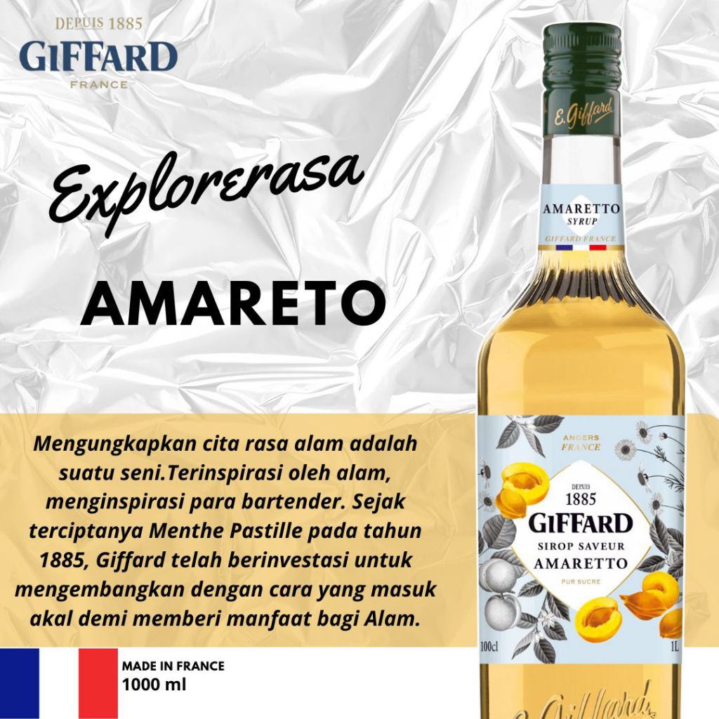 

Giffard syrup rasa Amareto 1liter