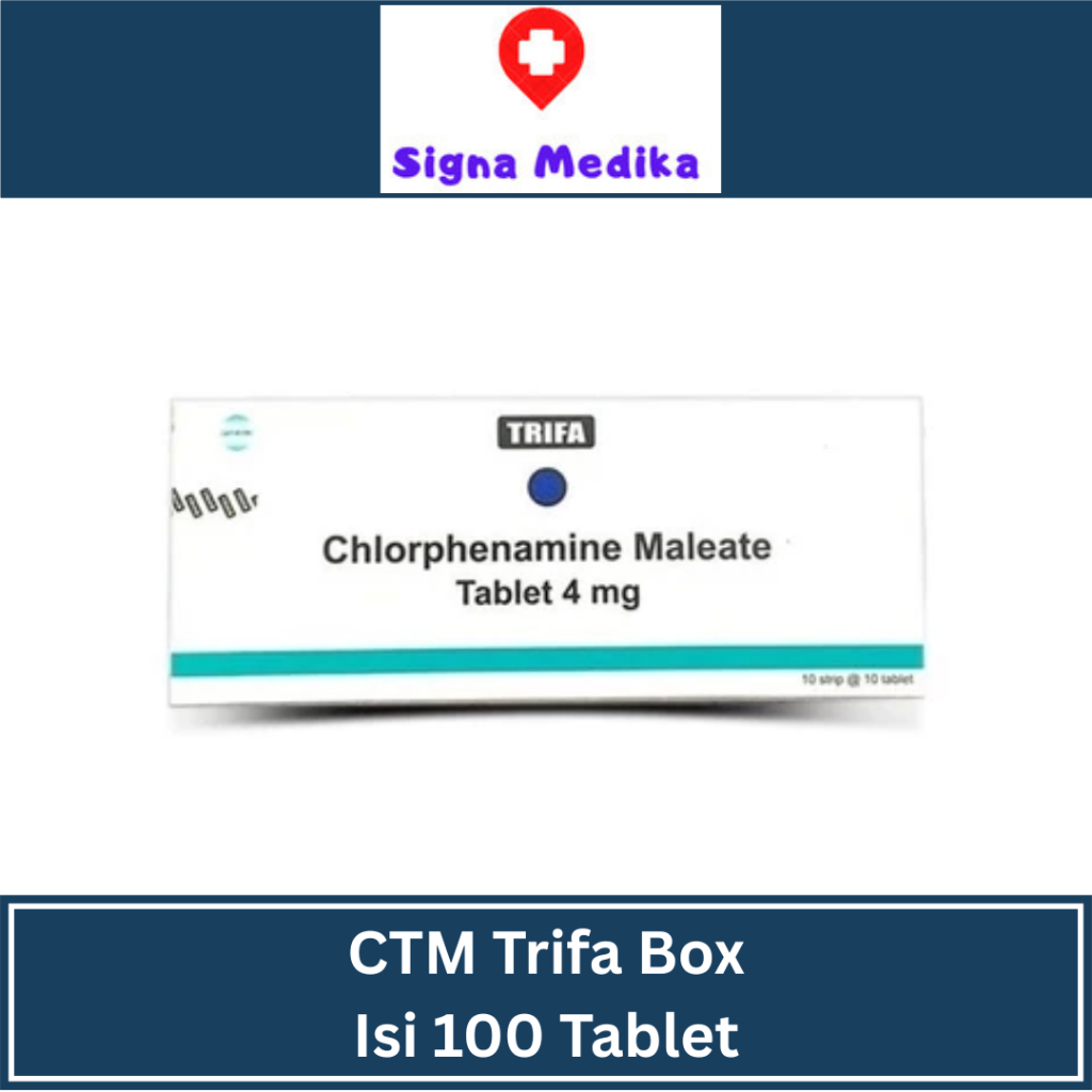 Chlorphenamine Maleate 4 mg Box Isi 100 Tablet - CTM Obat Gatal/Alergi