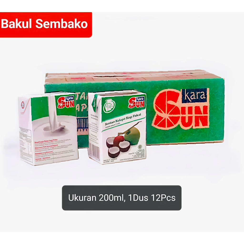 

Santan Sun Kara 200ml , 1Dus Isi 12PCs