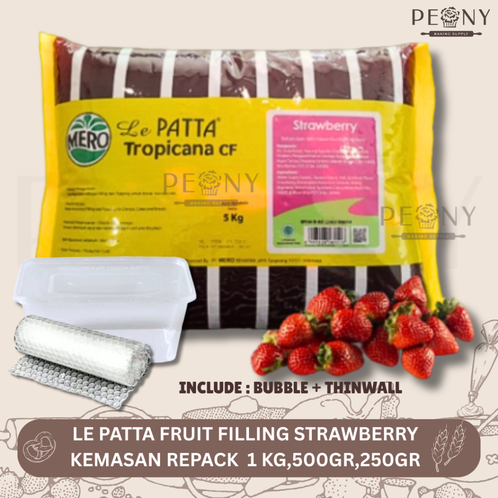 

LE PATTA FRUIT FILLING STRAWBERRY / SELAI STRAWBERRY HALUS KEMASAN ECER