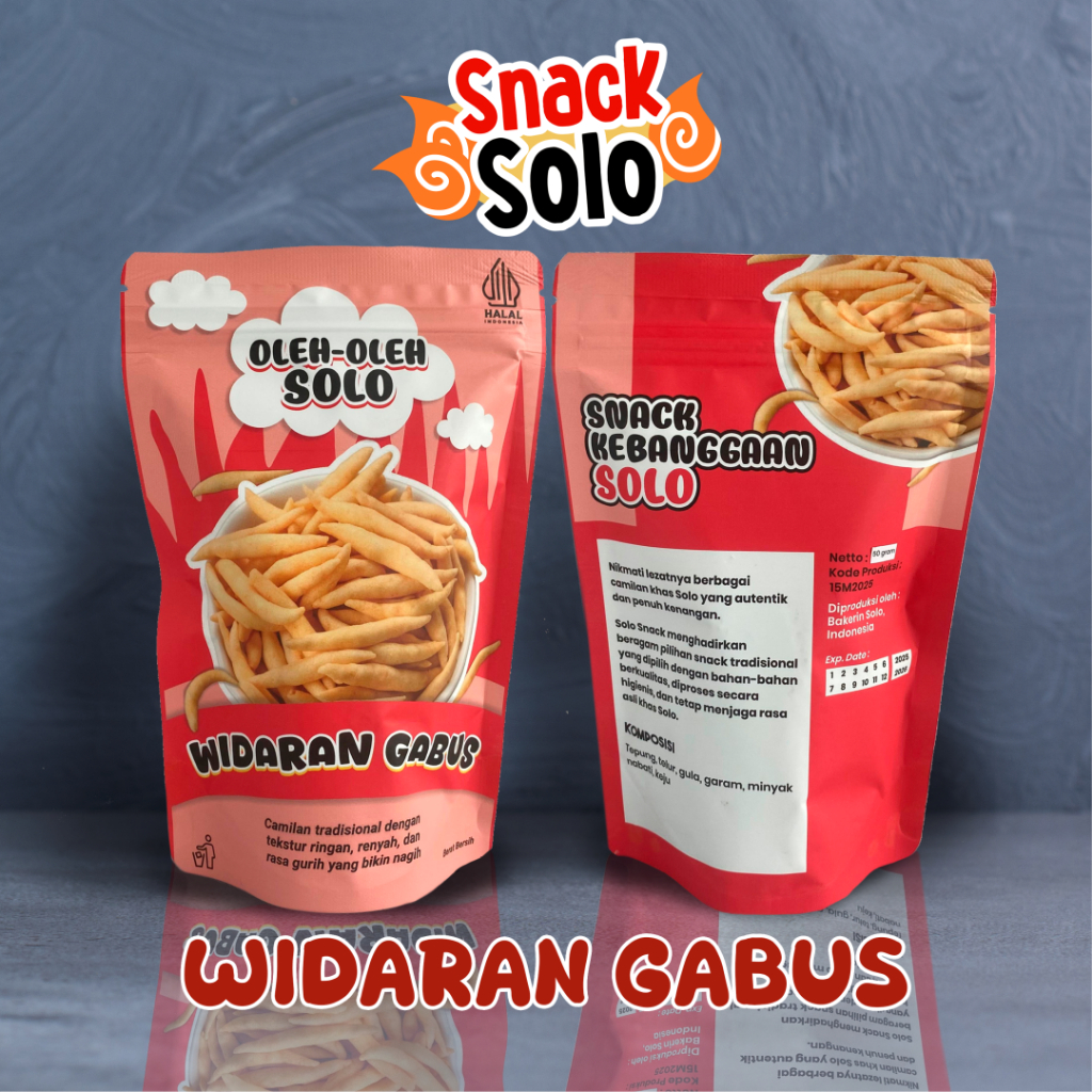 

Widaran Gabus Snack Cemilan 50 gram | Oleh-Oleh Solo