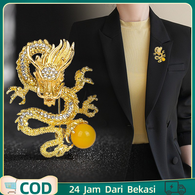 Bros Jas Wanita Naga Bola Kuning / Lapel Pin Bros Jas / Lapel Bros Jas Wanita Korea /  Pin Jas Wanit