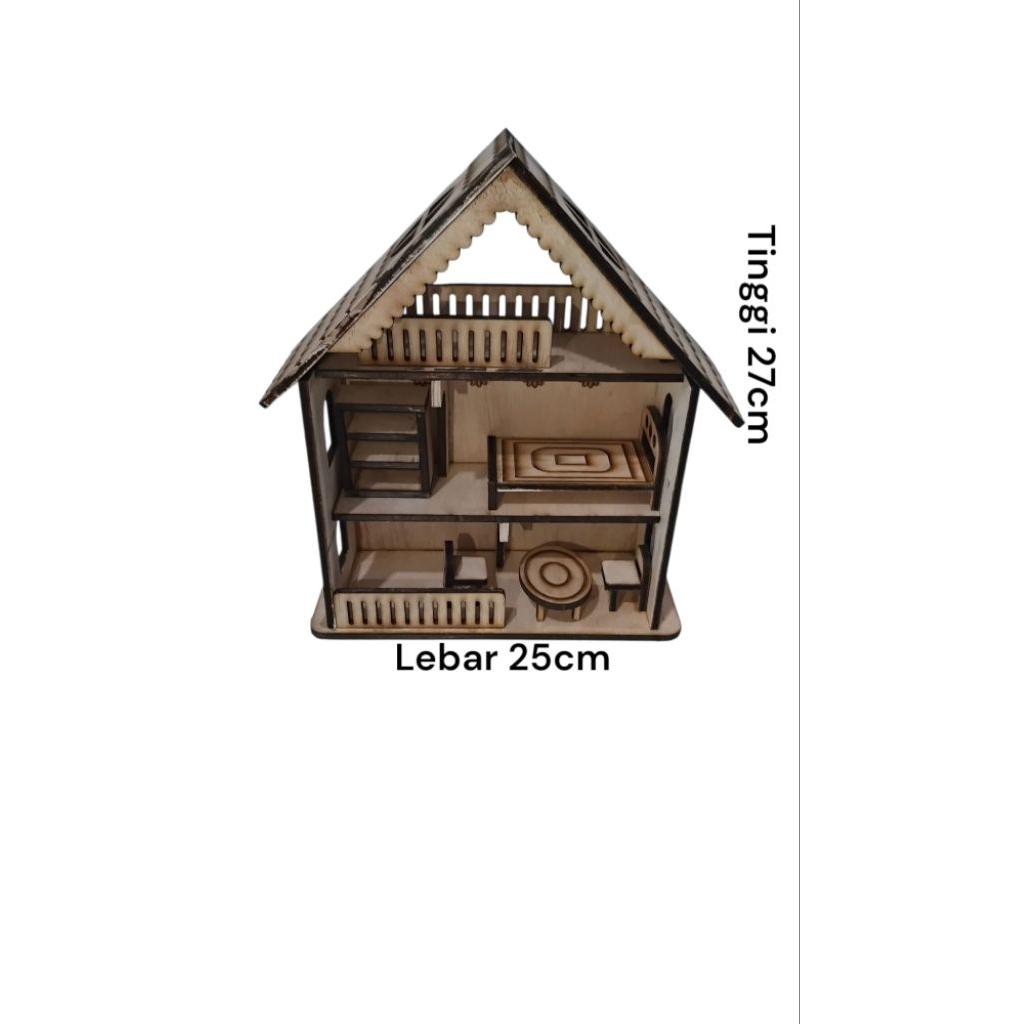 miniatur rumah kayu untuk anak