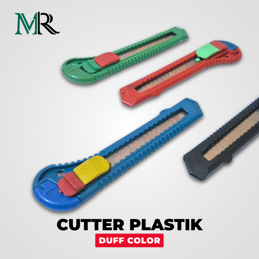 

Pisau Cutter Besar 3 Warna - [Bening/Duff Color] - Pack Isi 12pcs - Kualitas Premium