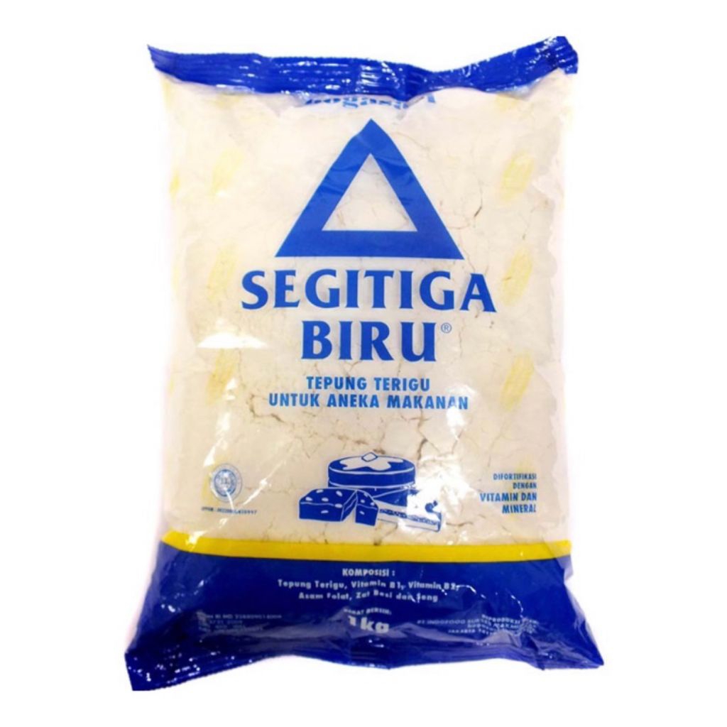 

Tepung Terigu 1 kilo / Tepung Segitiga Biru / Tepung Gandum 1000 gram / 1kg