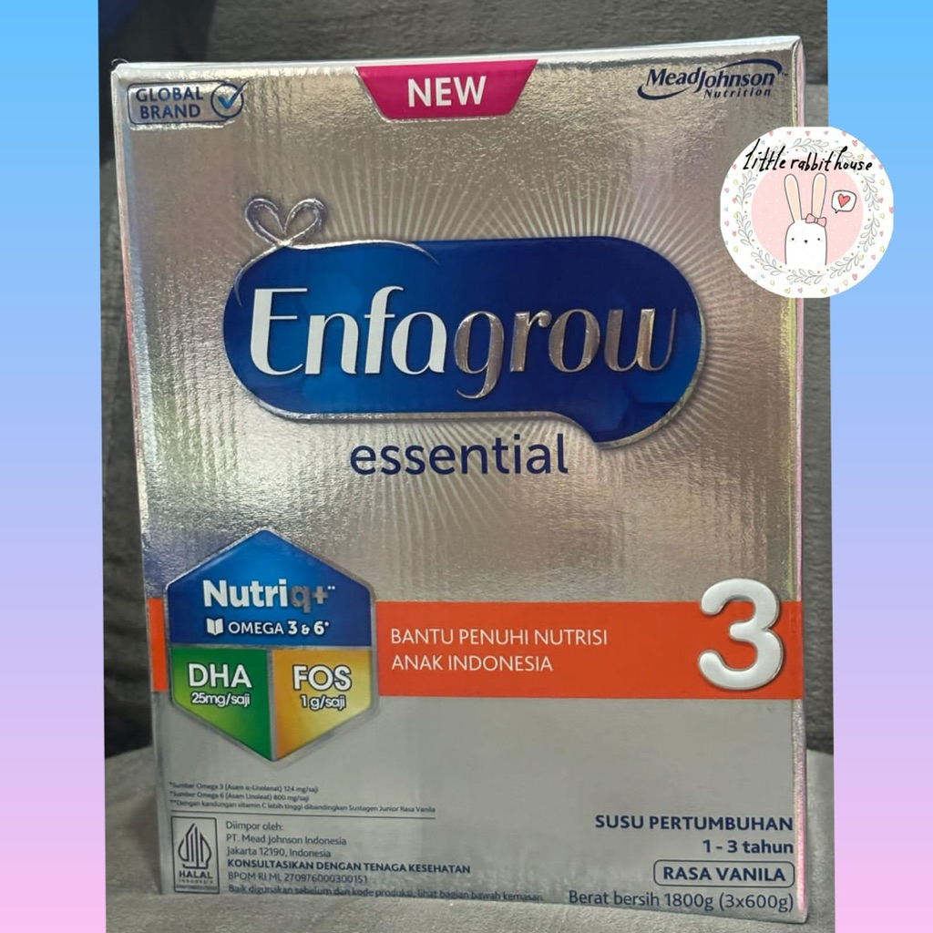 

(READY SIAP KIRIM) ENFAGROW ESSENTIAL 3 1800GR VANILA 1-3TAHUN SUSU FORMULA BAYI ANAK SUFOR ORIGINAL