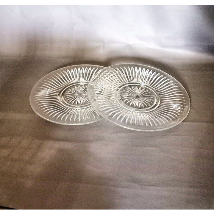 PIRING SAJI / PLATE KACA PIRING KACA CANTIK TATAKAN KUE KACA | TPH-IOS