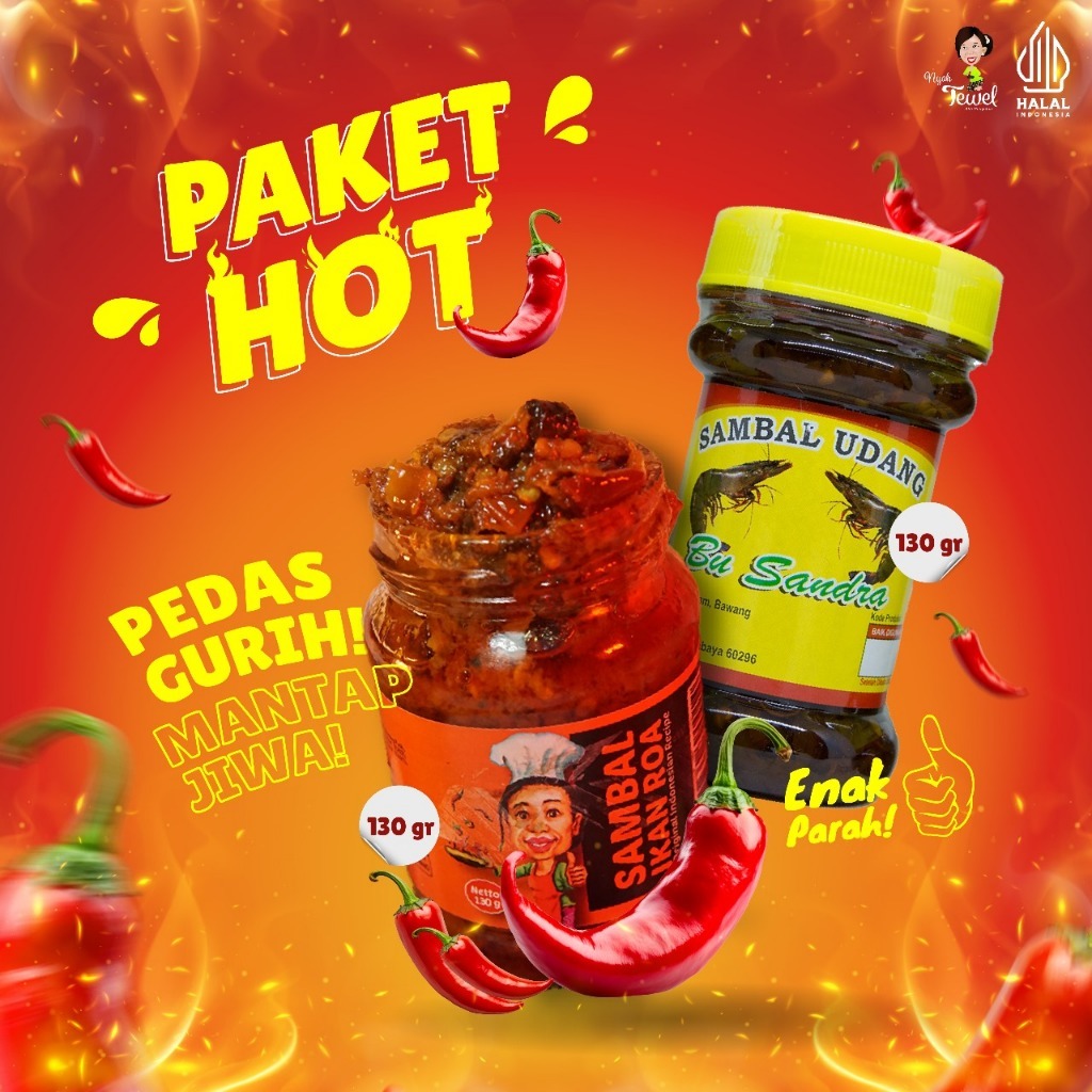 

Nyah Tewel - Paket Nusantara Sambal Bajak Bu Rudy dan Sambal Kecombrang Nyah Tewel