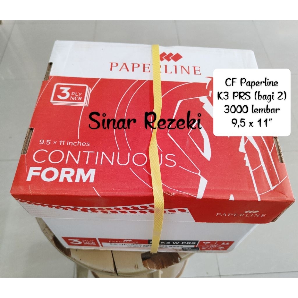 

1 dus!CF K3 PRS!K3 W!CF Paperline rangkap 3 bagi 2/continuous form paperline 3 ply PRS/rangkap 3 bagi 2