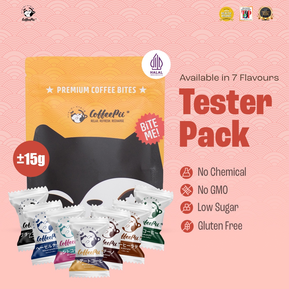 

Coffeepii 7 in1 Tester Pack 14pcs |Coffee Candy| Low Sugar|Vegan Friendly| Import Japan(±15gr)