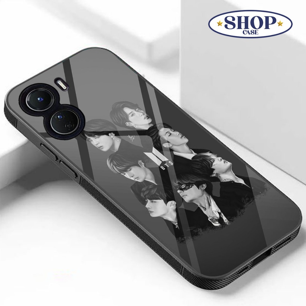 Casing Hp Untuk Vivo Y16 - Fashion Kpop Bts Case Murah Hardcase Softcase Glossy Pelindung Belakang H