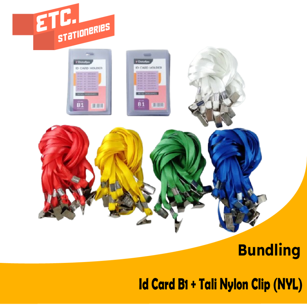 

Paket Bundling Id Card B1 + Tali Nylon Clip (NYL)