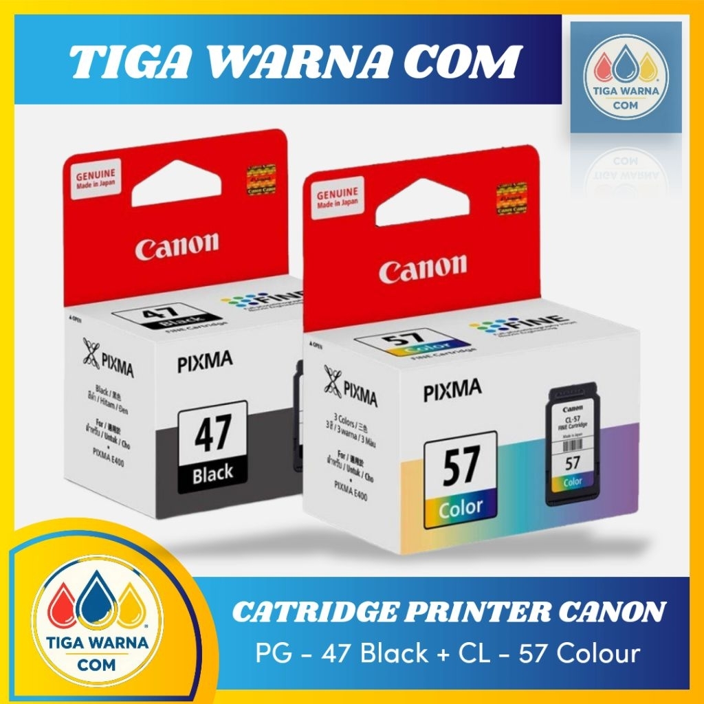 Catridge Printer Canon PG 57 black + CL 57 Colour for pixma E400, E460