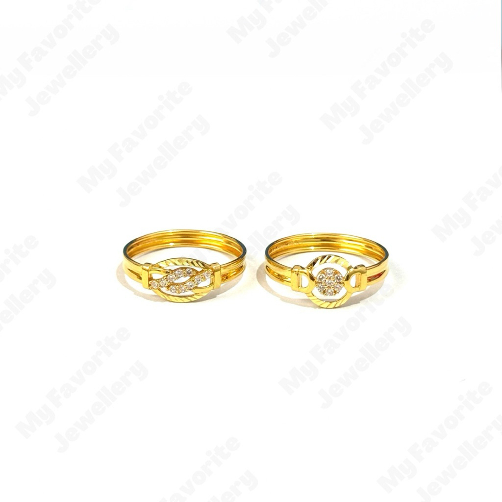 Cincin Uk15.5 Uk16 Emas Asli Kadar 875 20K