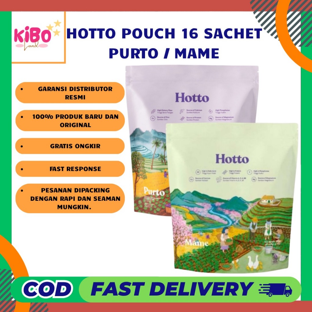 

Bundling Hotto Purto/ Hotto Mame Multigrain 1 Pouch/ 2 Pouch Oat Sweet Potato / Edamame