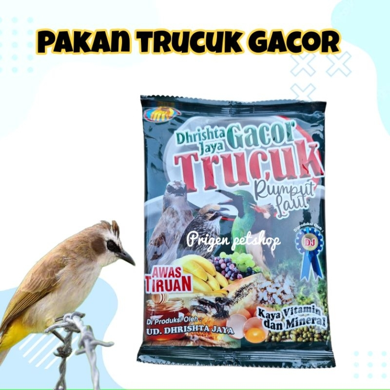 Trucuk Gacor Hijau Rumput Laut - Pakan Voer Burung Trucuk Kutilang Cucak Ijo - Pakan Burung Ocehan