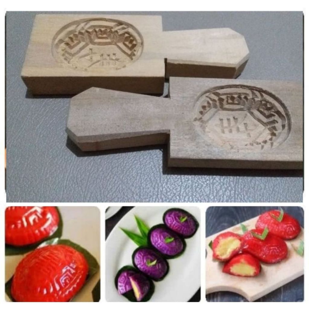 cetakan kue tok kayu/cetakan kue satu kayu/cetakan kue ku kayu