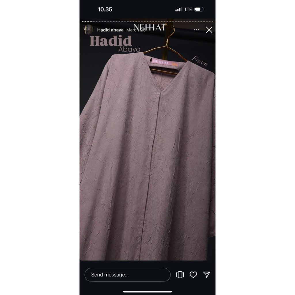 NWT hadid nehhat fawn M