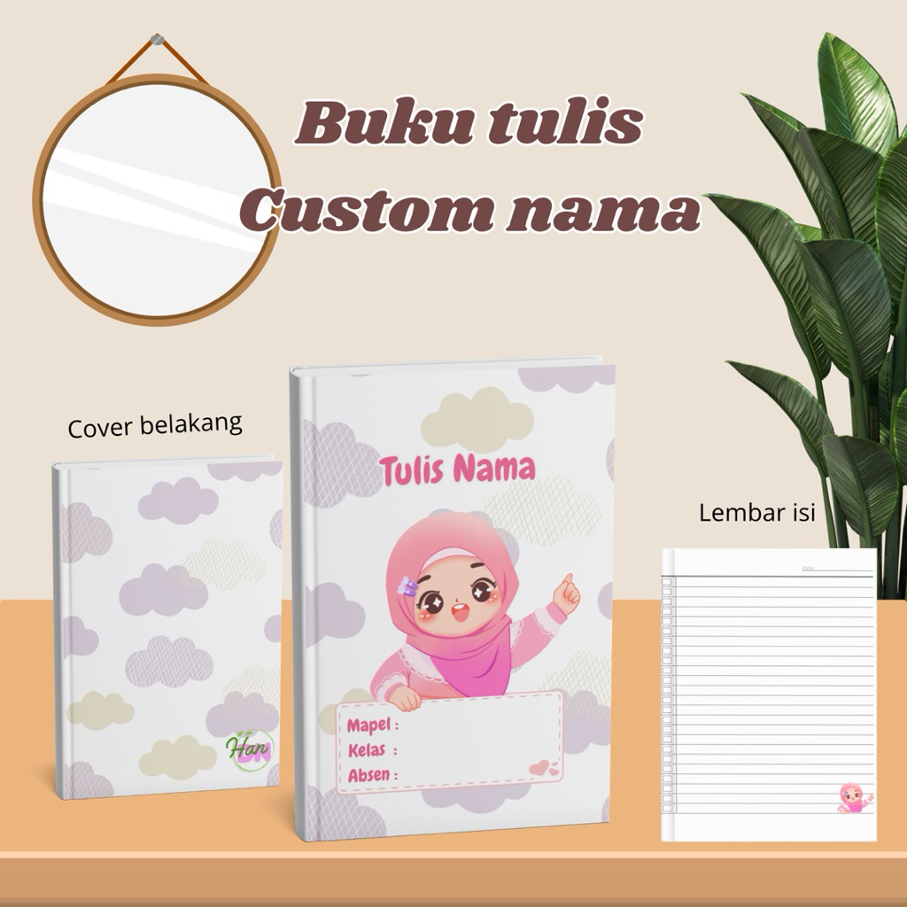

Buku tulis custom nama