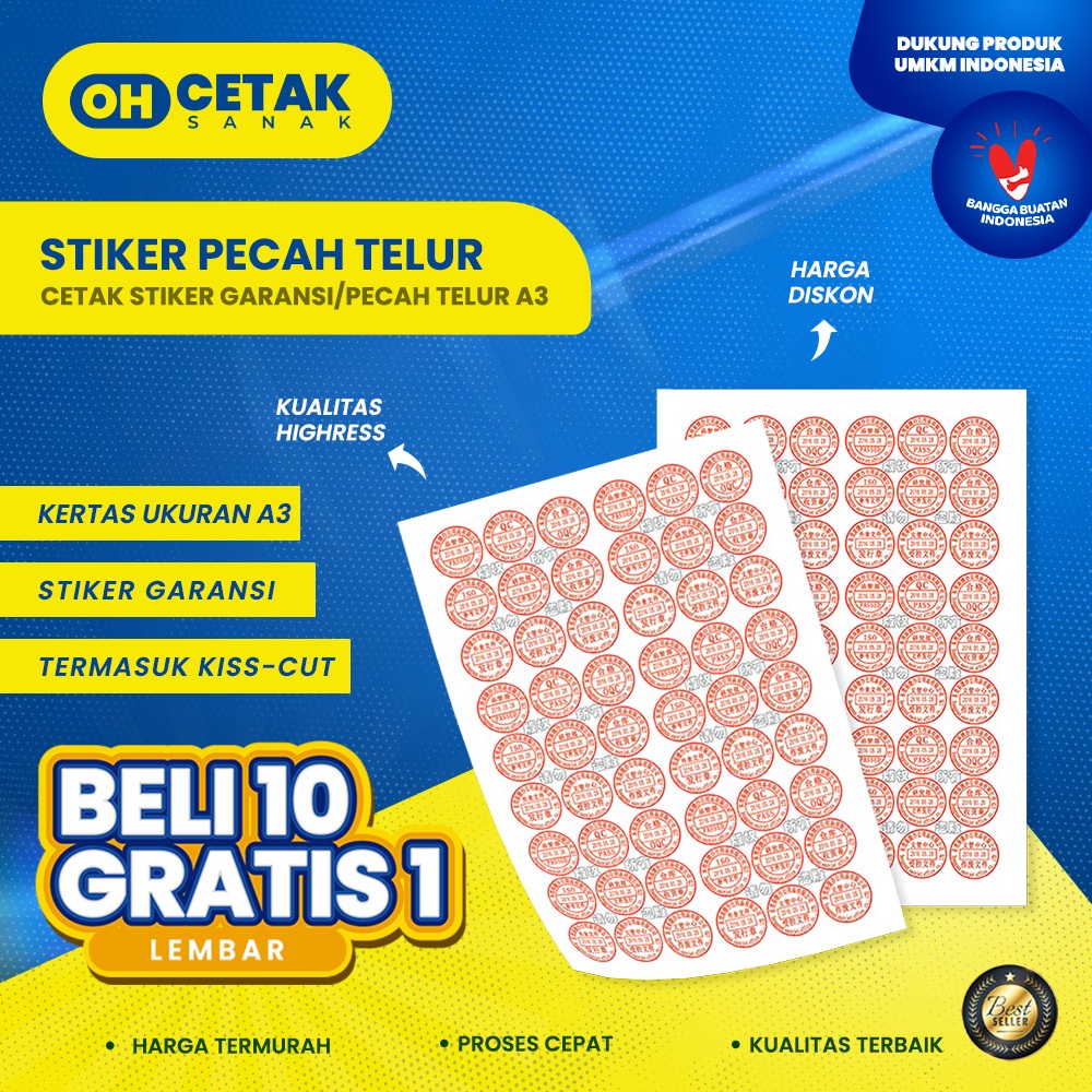 

Cetak Stiker Security / Stiker Garansi / Stiker Pecah Telur