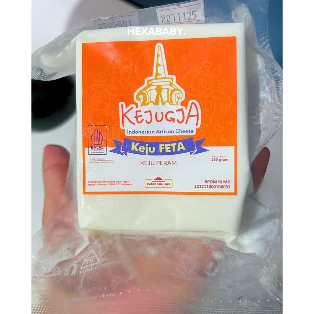 

KEJUGJA Artisan Cheese - Keju MPASI - Keju Feta (99% Susu Kambing) 250gr
