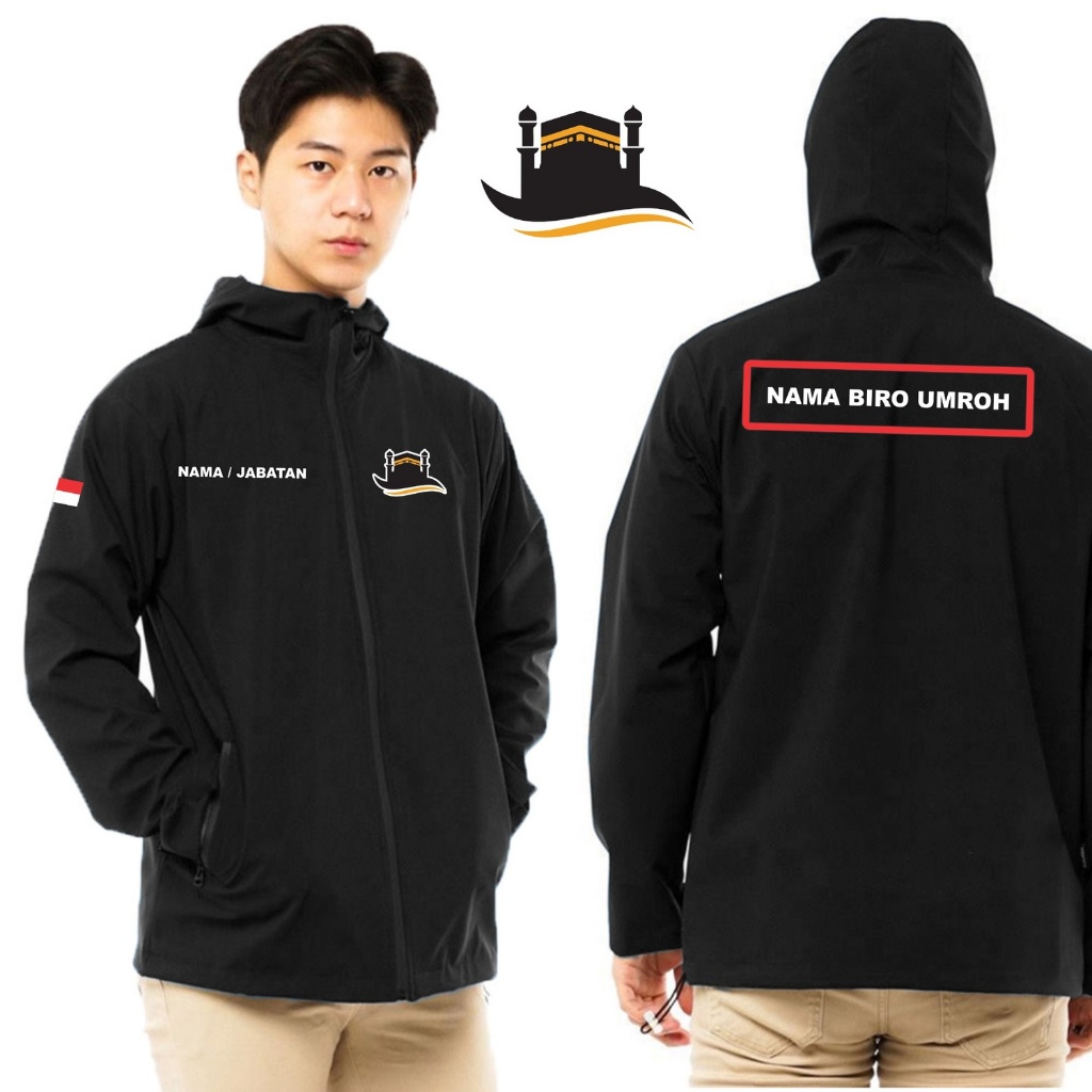 JAKET JESE JC BIRO UMROH / JAKET CUSTOM SABLON BIRO UMROH / JAKET SPORT KEREN / JAKE PRIA WANITA / B